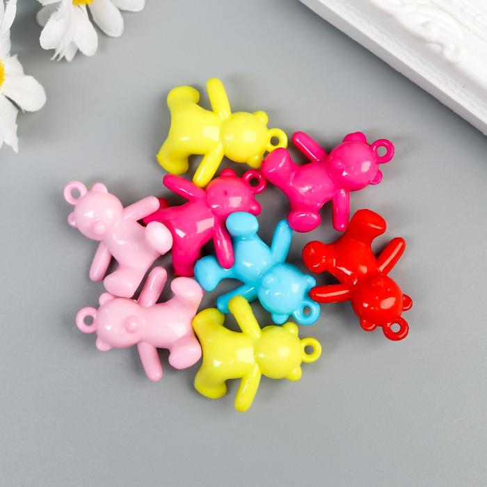 Набор пуговиц декоративных пластик "Мишка" (набор 8 шт) 2,5х2,5 см