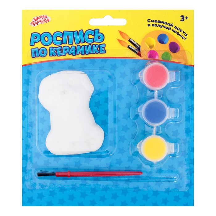 Роспись по керамике "Собачка" + краски 3 цвета по 3 гр, кисть