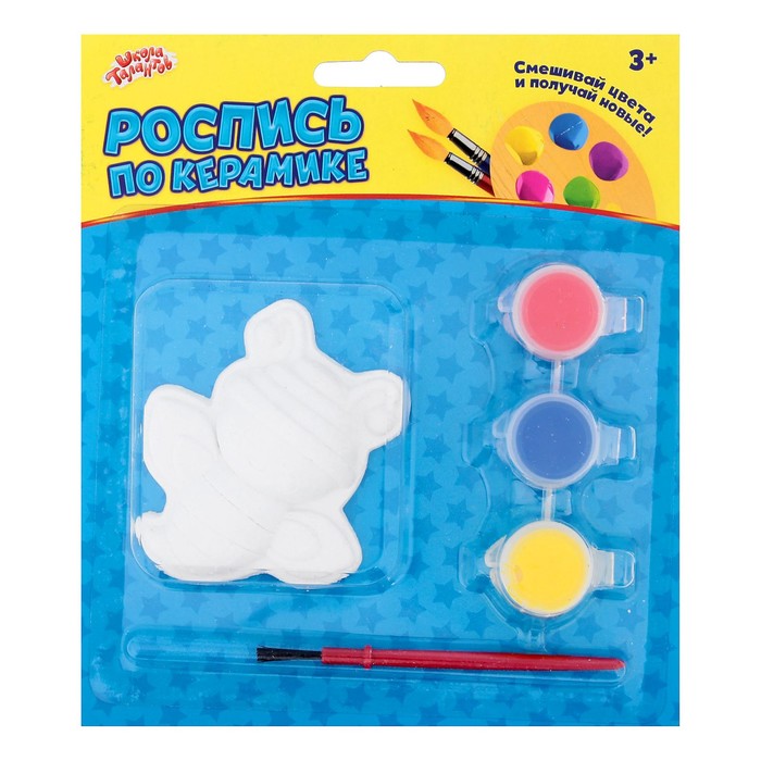 Роспись по керамике "Пчелка" + краски 3 цвета по 3 гр, кисть