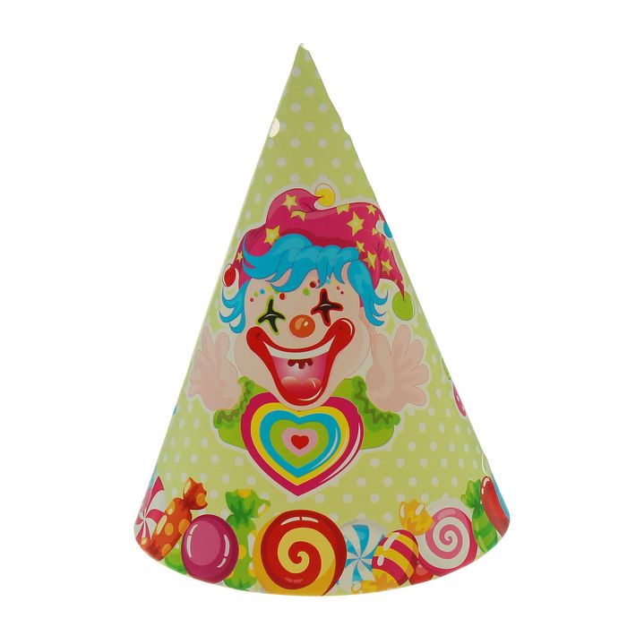 Гирлянда из колпаков "Клоун с сердцем", 200 см