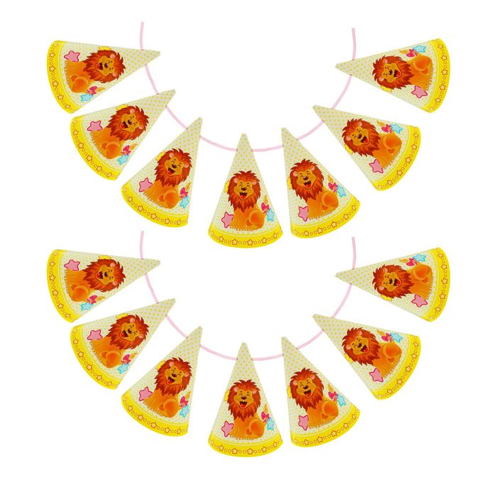 Гирлянда из колпаков "Веселый лев", 200 см