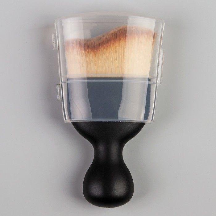 Кисть для макияжа/тонального крема, с колпачком, цвет чёрный