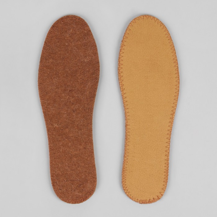 Стельки для обуви, трёхслойные, 39 р-р, пара, цвет бежевый