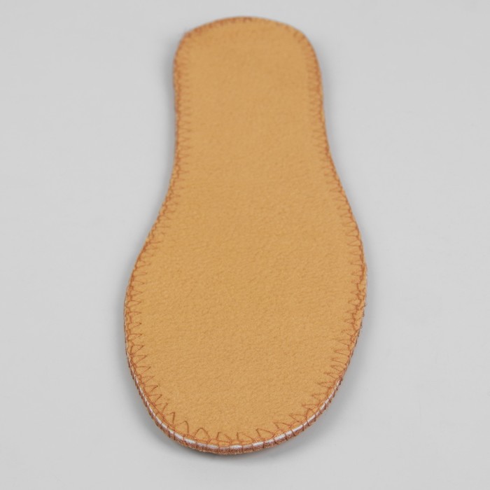 Стельки для обуви, трёхслойные, 40 р-р, пара, цвет бежевый