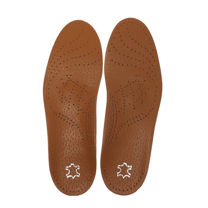 Стельки для обуви, амортизирующие, 43-44 р-р, пара, цвет коричневый