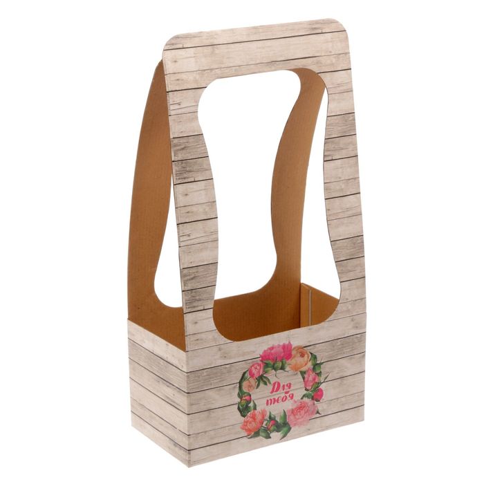 Сумочка для цветов «Поздравляю», 23 х 45 х 13 см