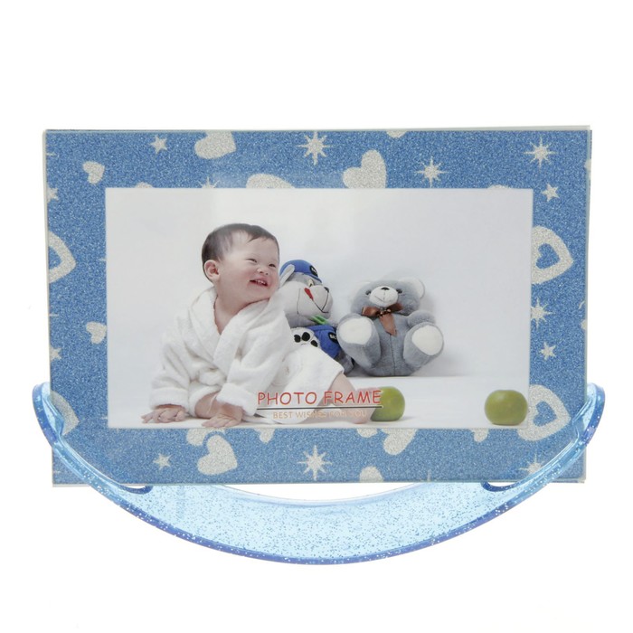 Фоторамка пластик 10х15 см "Блеск" качалка МИКС 12х16х4 см