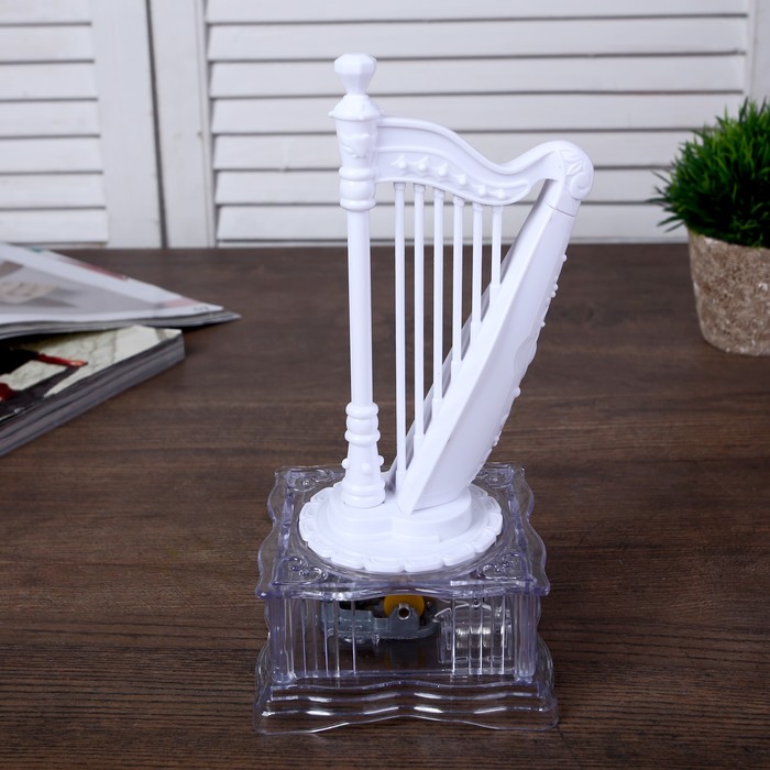 Сувенир музыкальный механический "Арфа" МИКС 22х10х10 см