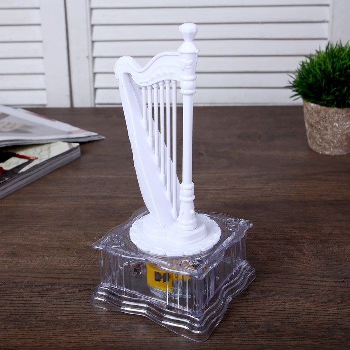 Сувенир музыкальный механический "Арфа" МИКС 22х10х10 см