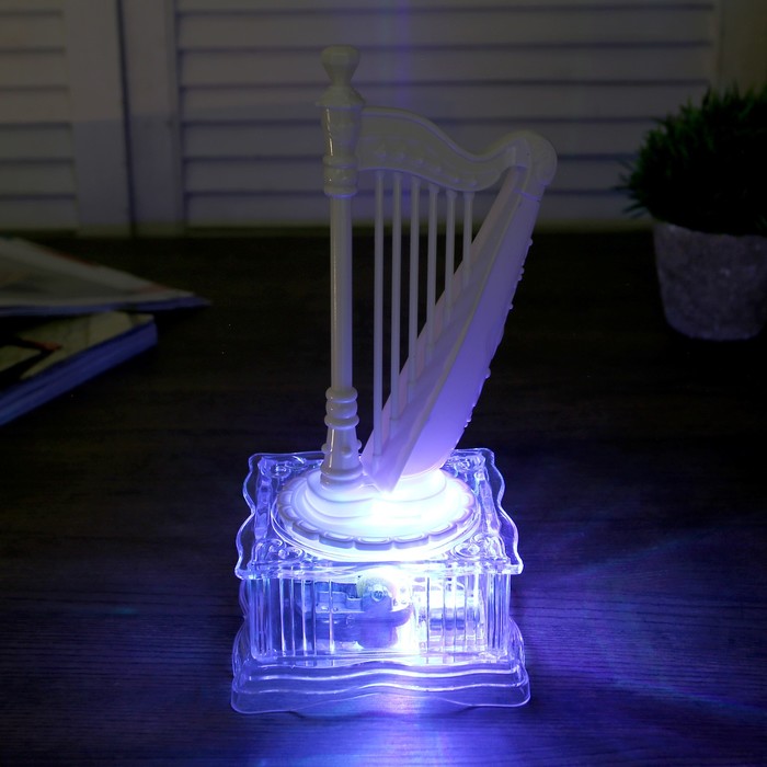 Сувенир музыкальный механический "Арфа" МИКС 22х10х10 см