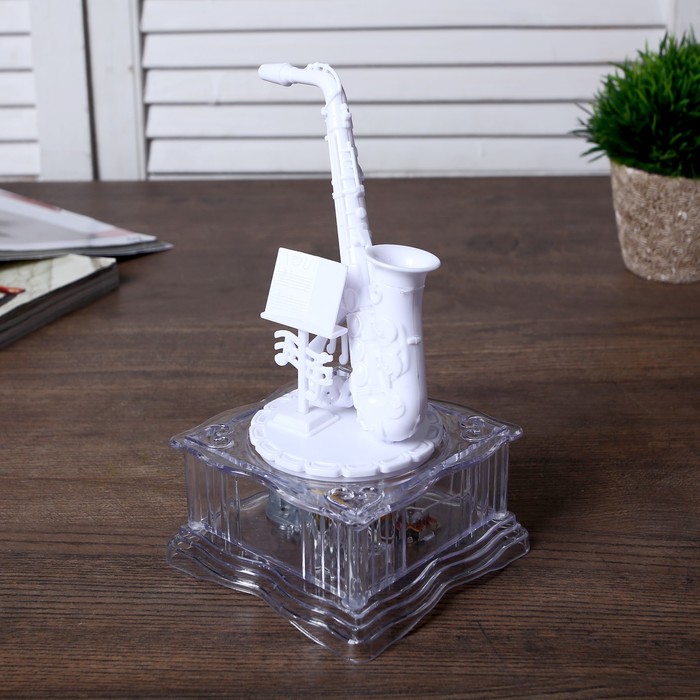 Сувенир музыкальный механический "Саксофон" МИКС 16х10,5х10 см