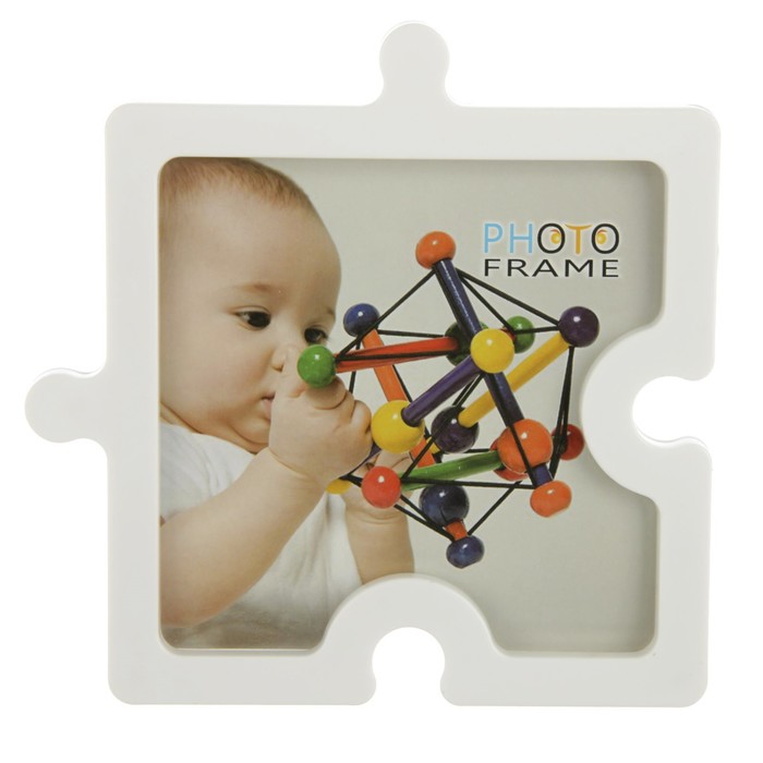 Фоторамка пластик 10х10 см "Пазл" МИКС 14,5х14,5х4,5 см