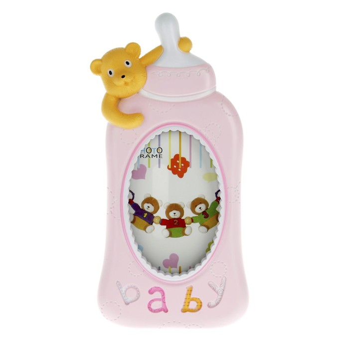 Фоторамка пластик 10х15 см "Бутылочка" МИКС 28,5х14 см