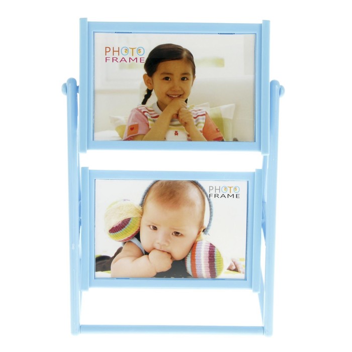 Фоторамка пластик на 6 фото 8х12 см "Треугольники" МИКС 23х16х11 см