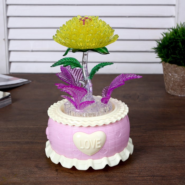 Сувенир музыкальный механический световой "Астра" МИКС 19х13х13 см