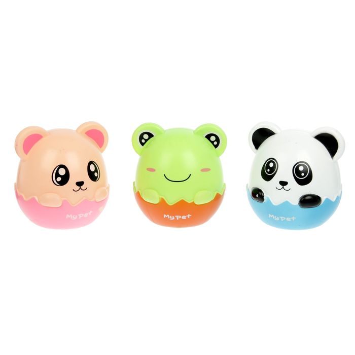 Копилка пластик "Медведь/Лягушка" МИКС 12х12х11,5 см