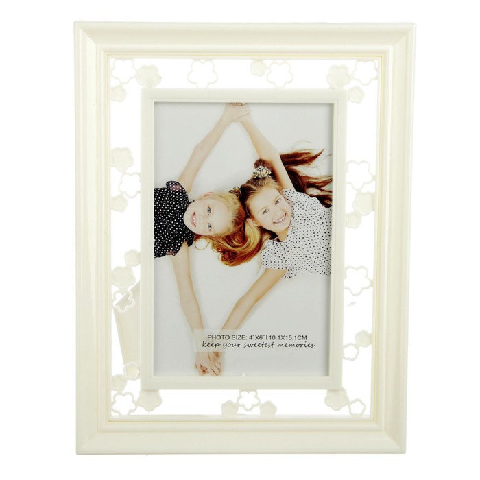Фоторамка пластик 10х15 см "Цветочки" МИКС 22,5х17,3х1,5 см
