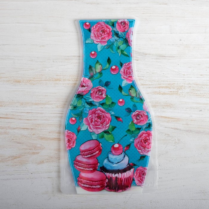 Пакет для цветов (ваза) с открыткой "Подруге"