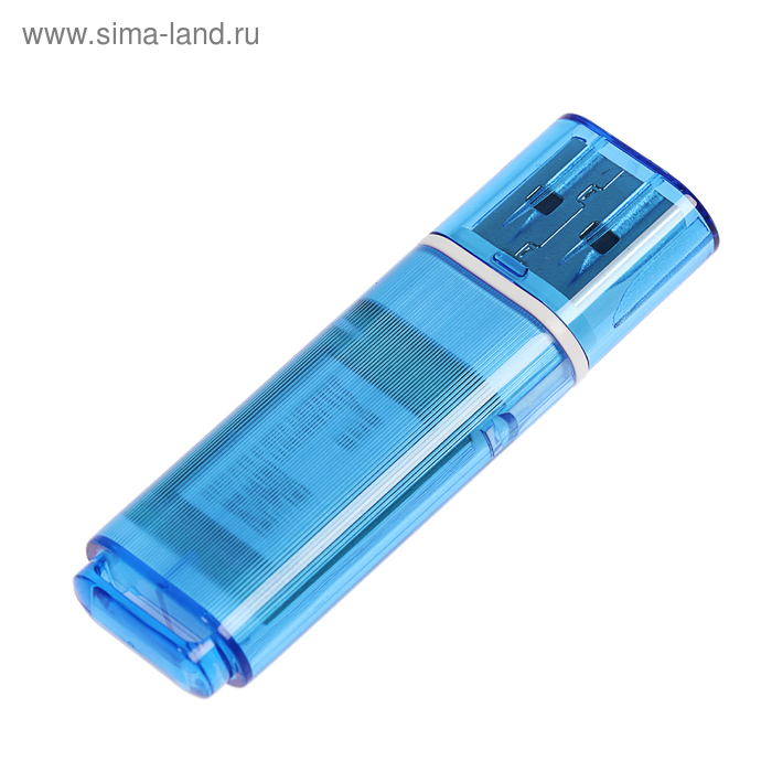 

Флешка Smartbuy Glossy series Blue, 8 Гб, USB2.0, чт до 25 Мб/с, зап до 15 Мб/с