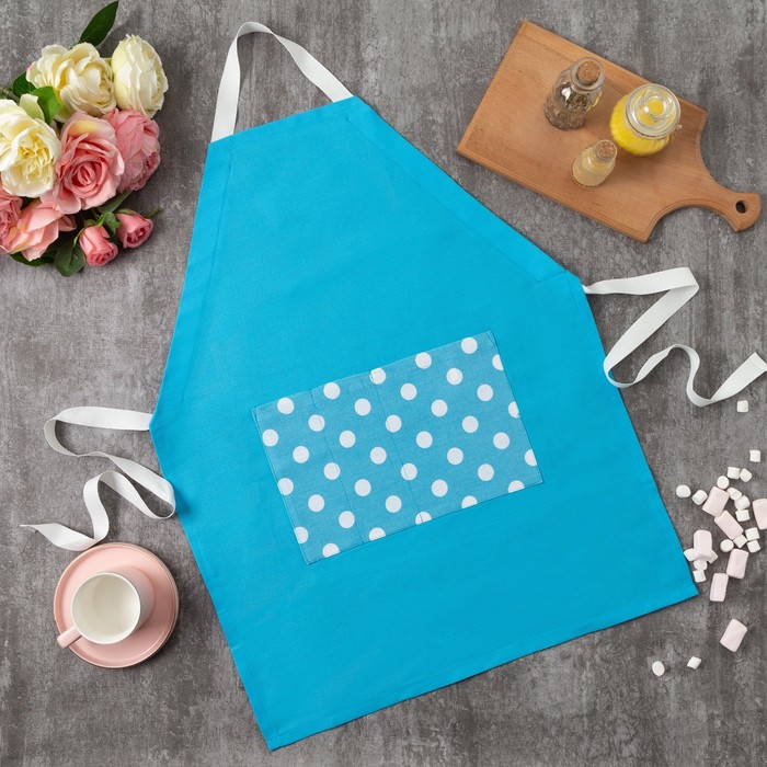 Фартук "Этель" Лесная голубика (вид 1), 100% хл, рогожка, 165 г/м2