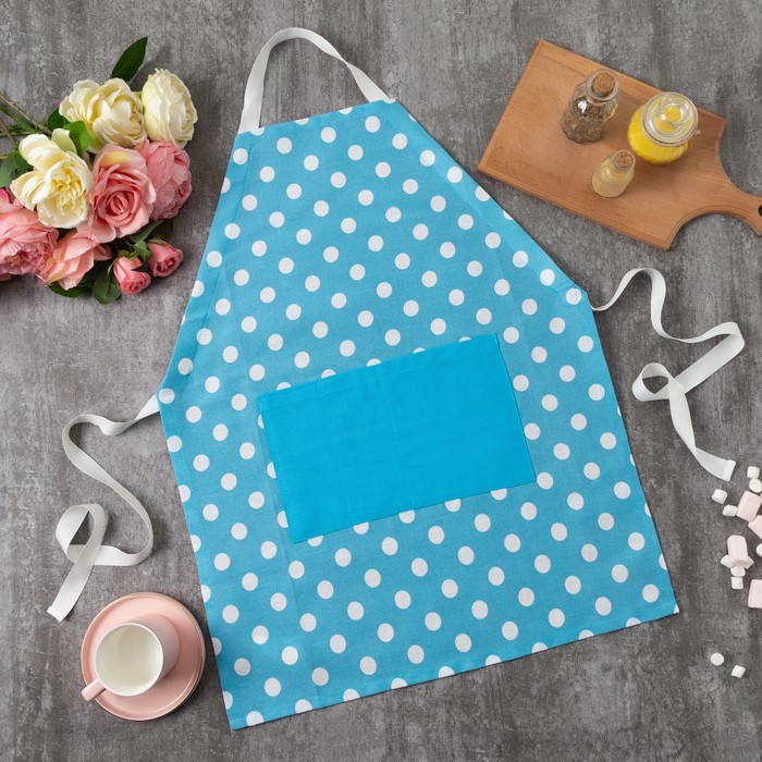 Фартук "Этель" Лесная голубика (вид 2), 100% хл, рогожка, 165 г/м2