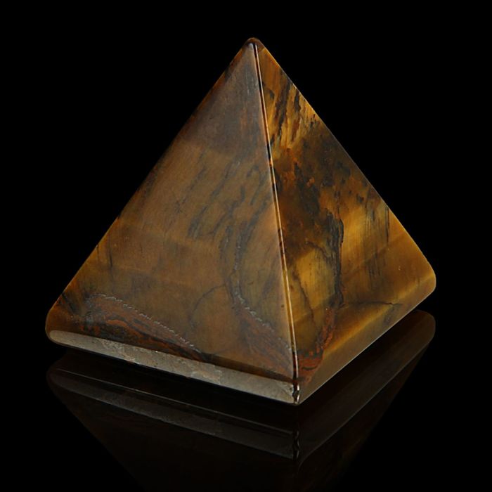 Пирамида из камня. Чёрный петерсит от 28х19мм/20г: коробка