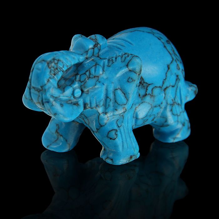 Фигурка слона от 48х32мм/38г, бирюза