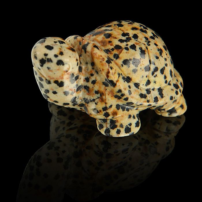 Фигурка черепахи от 49х32мм/48г, яшма перепилиная