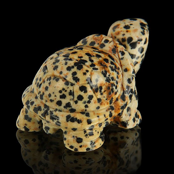 Фигурка черепахи от 49х32мм/48г, яшма перепилиная