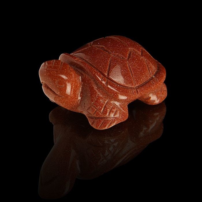 Фигурка черепахи от 49х32мм/48г, авантюрин