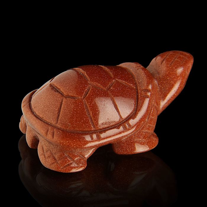 Фигурка черепахи от 49х32мм/48г, авантюрин