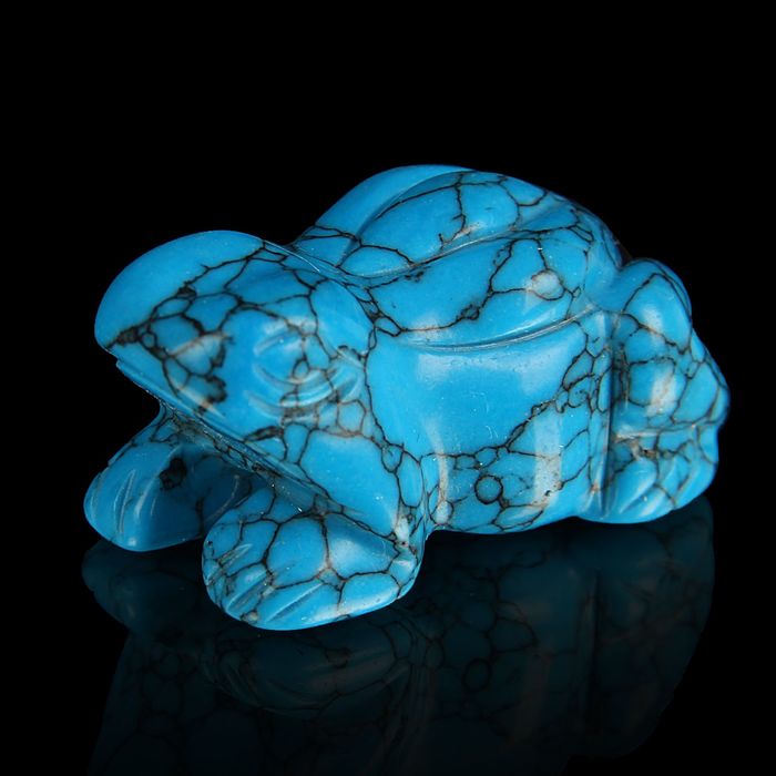 Фигурка лягушки от 49х30мм/48г, бирюза