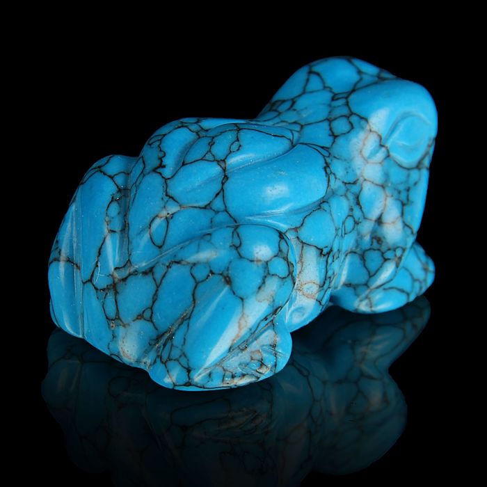 Фигурка лягушки от 49х30мм/48г, бирюза