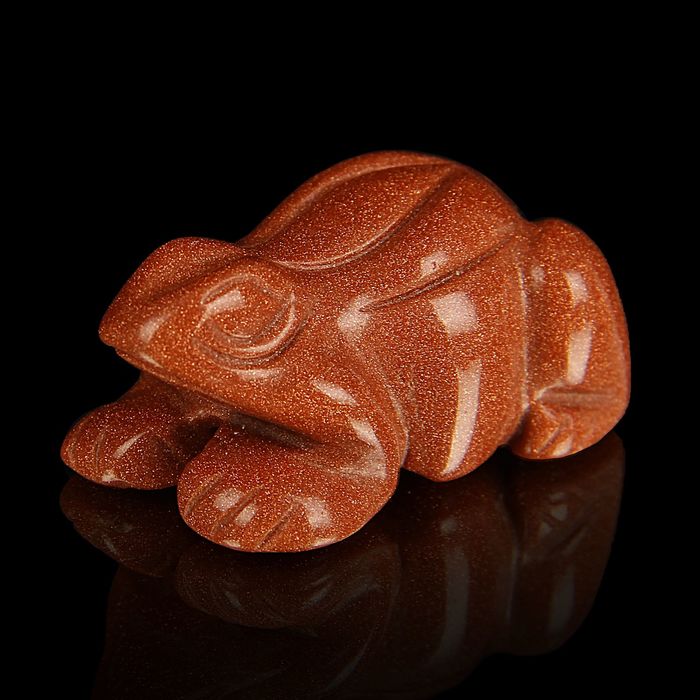 Фигурка лягушки от 49х30мм/48г, авантюрин