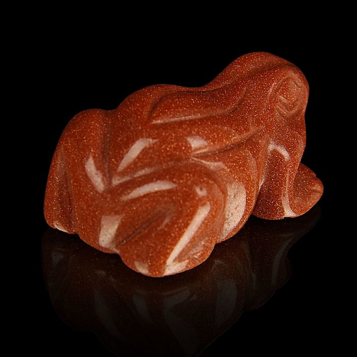 Фигурка лягушки от 49х30мм/48г, авантюрин