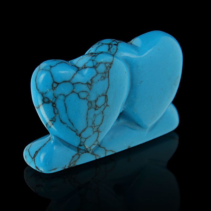 Фигурка Сердца от 48х30мм/48г, бирюза