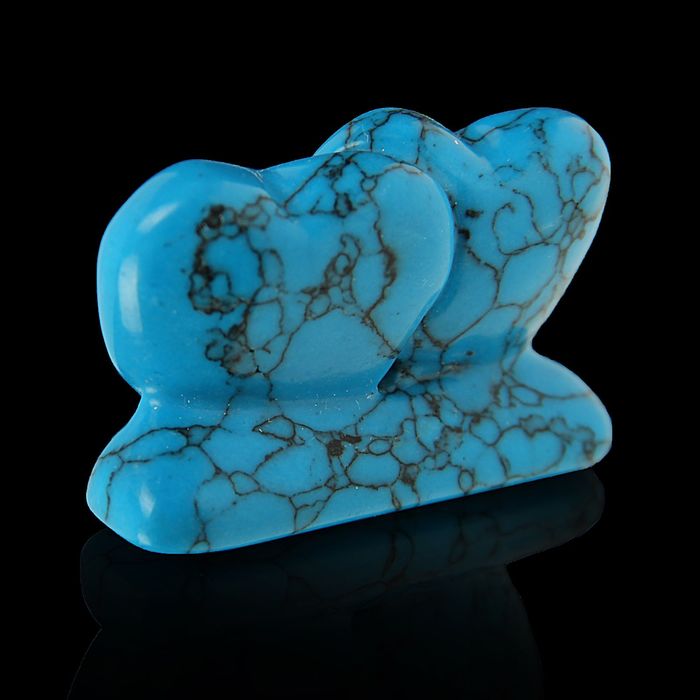 Фигурка Сердца от 48х30мм/48г, бирюза