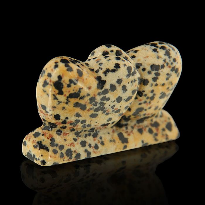 Фигурка Сердца от 48х30мм/48г, яшма перепилиная