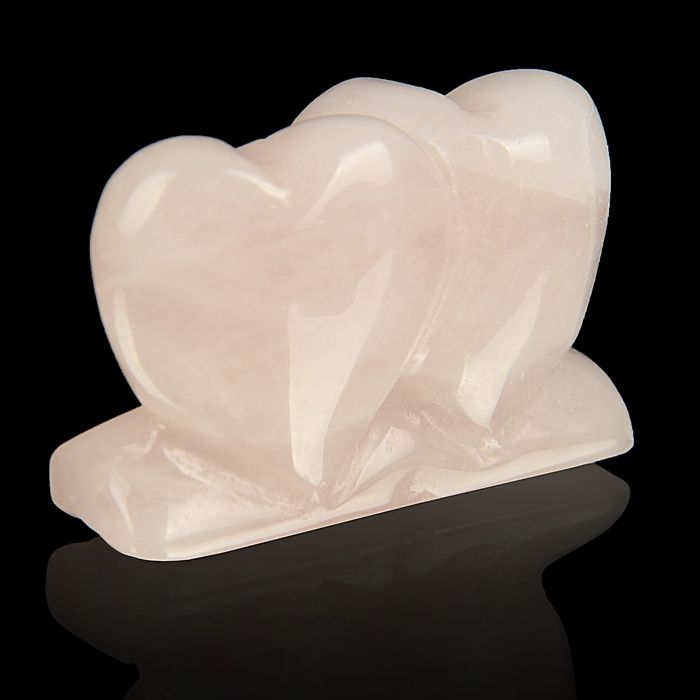 Фигурка Сердца от 48х30мм/48г, кварц