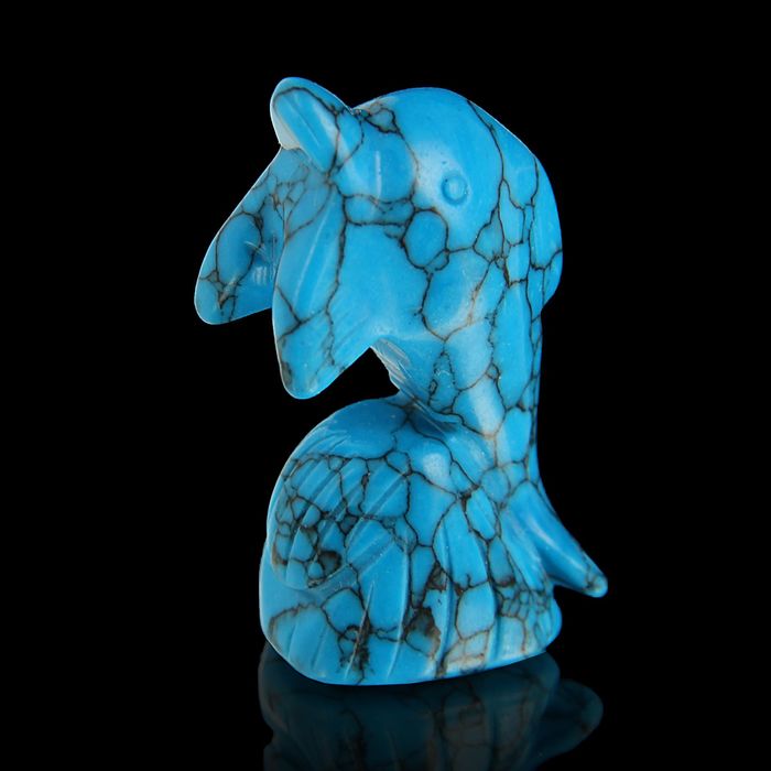 Фигурка дельфина от 47х27мм/48г, бирюза