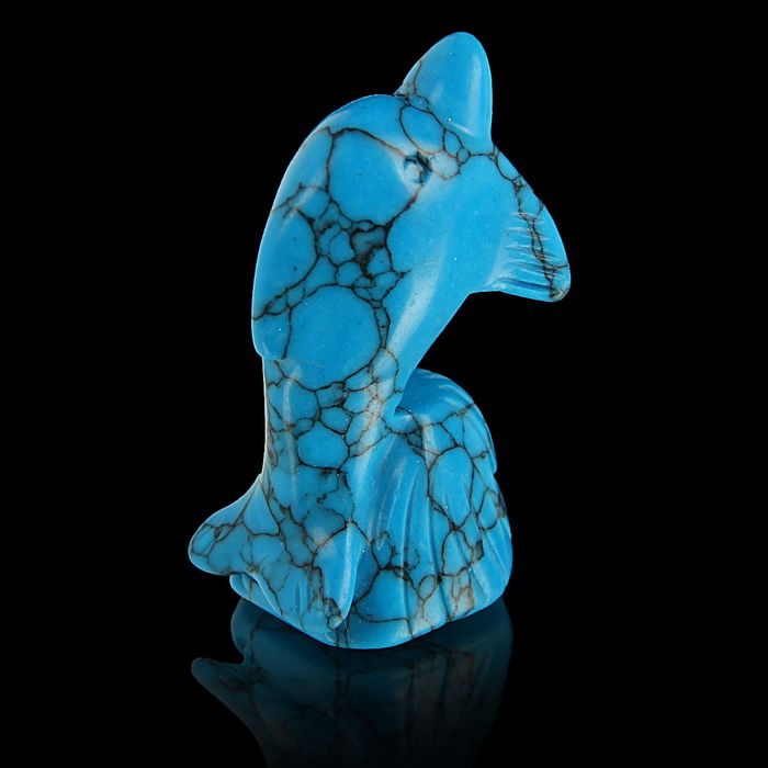 Фигурка дельфина от 47х27мм/48г, бирюза