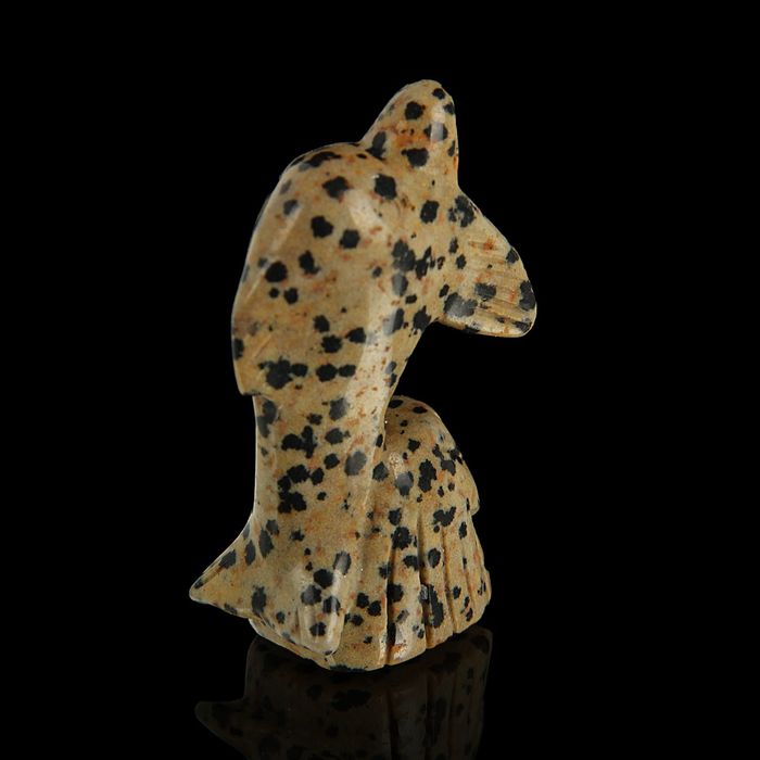 Фигурка дельфина от 47х27мм/48г, яшма перепилиная