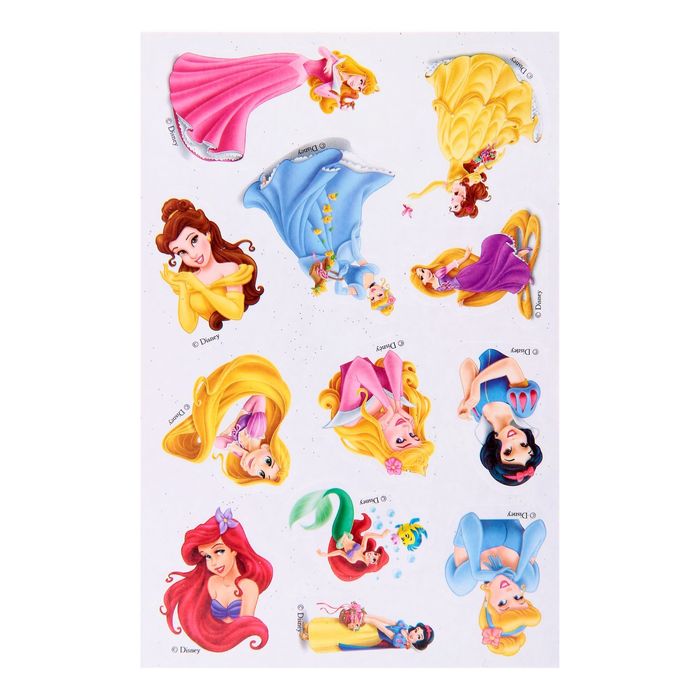 Фреска цветной фольгой "Принцессы: Ариэль", стек, блестки 2 гр, БОНУС: наклейки, А5