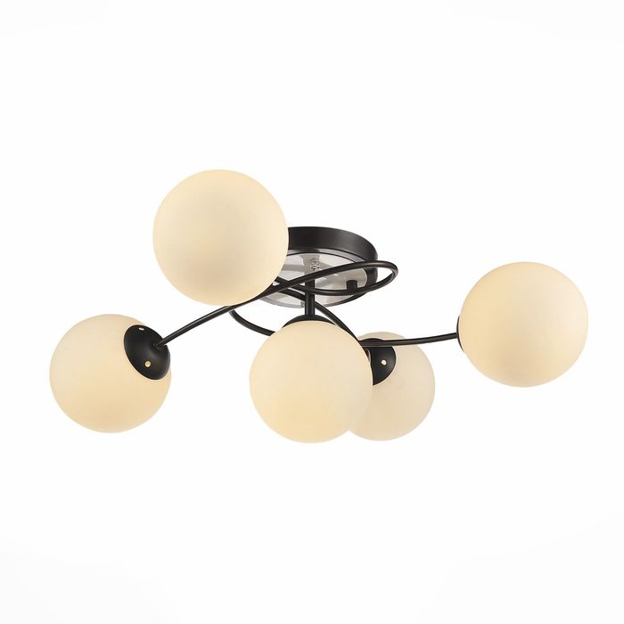 Люстра SOLTANTO 5x40Вт Е14 черный 49x22см