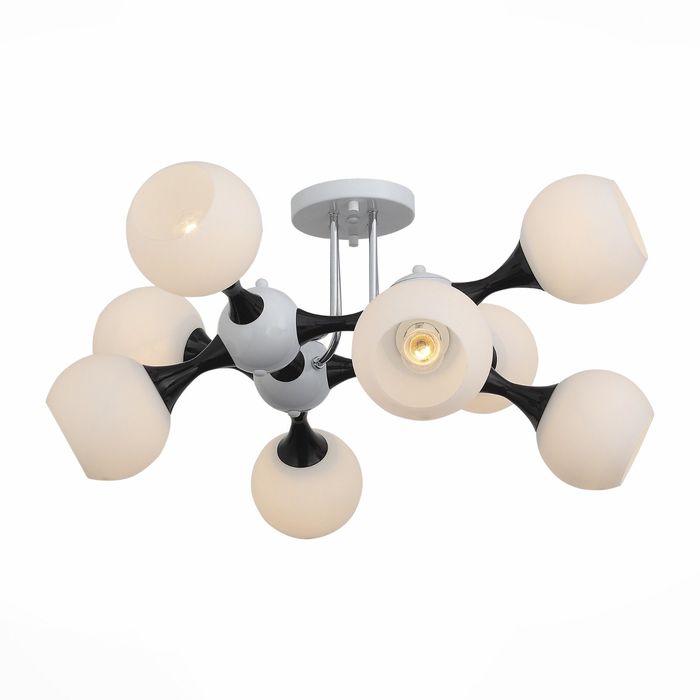 Люстра EDIFICIO 8x60Вт Е27 белый, черный 75x75x38см