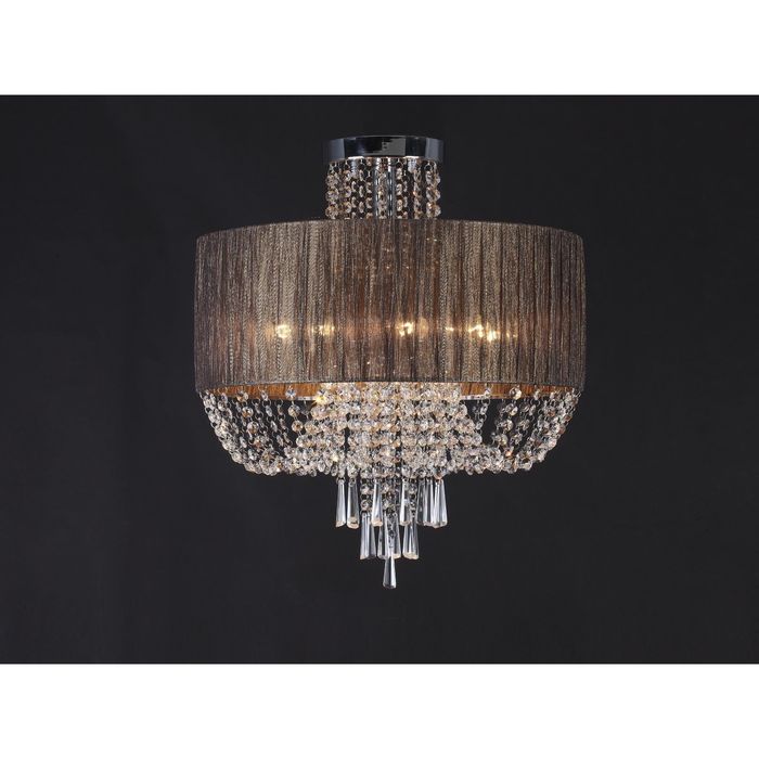 Люстра REPRESENTA 8x40Вт Е14 хром, кофе 50x50x45см