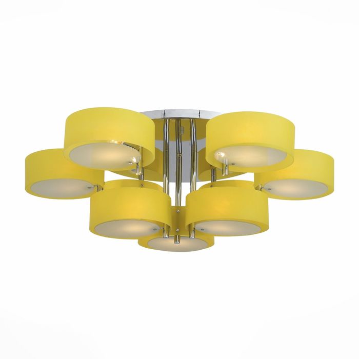 Люстра FORESTA 9x60Вт Е27 хром, желтый 100x100x30см