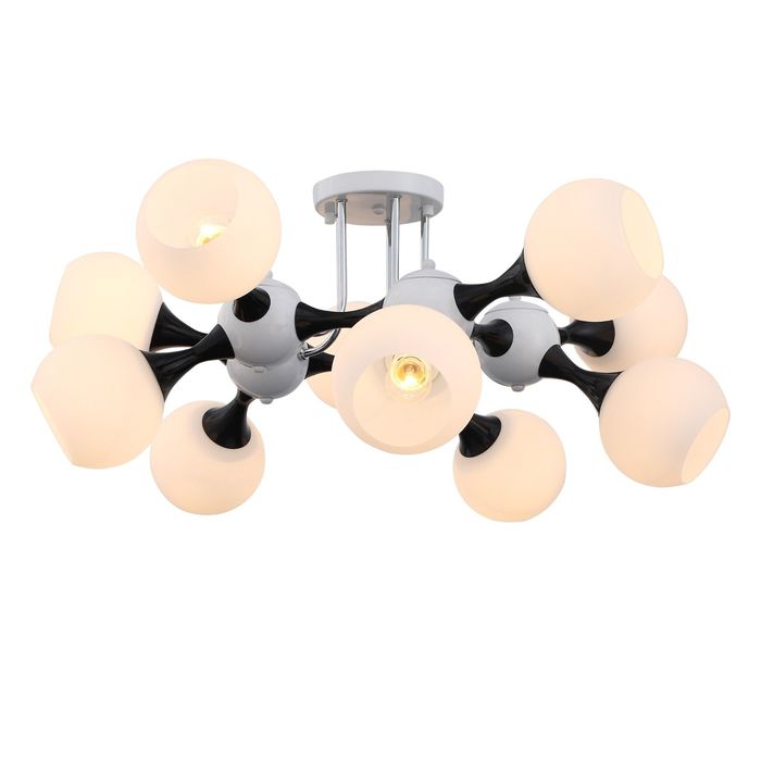 Люстра EDIFICIO 10x60Вт Е27 белый, черный 80x80x38см