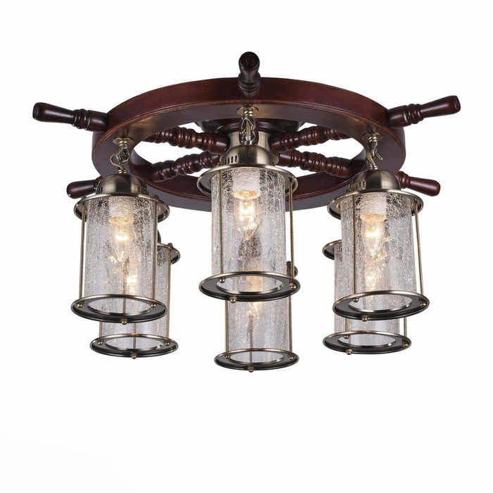 Люстра VOLANTINO 6x60Вт Е27 коричневый 70x70x30см