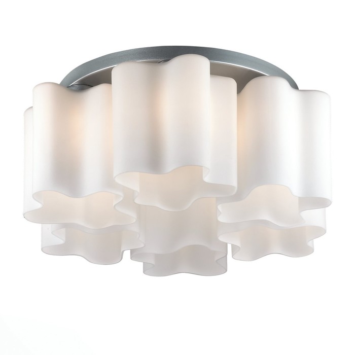 Люстра ONDE 6x60Вт Е27 серебро 52x52x25см